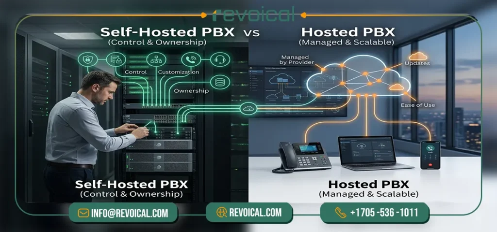 Self-hosted PBX vs hosted PBX