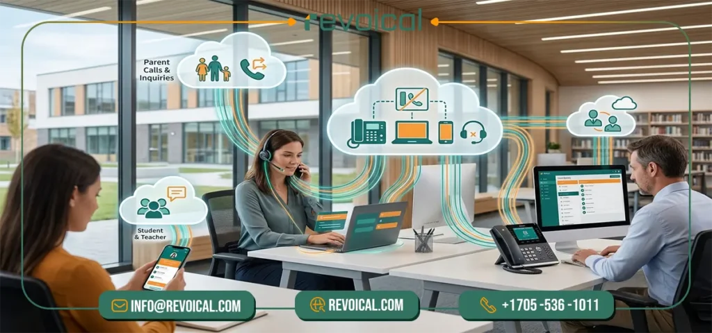 Internet-based VoIP phone system for schools and educational institutions