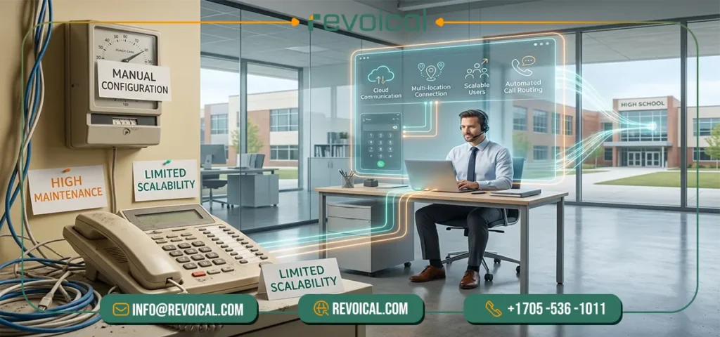 School moving from traditional phone lines to a modern VoIP communication system